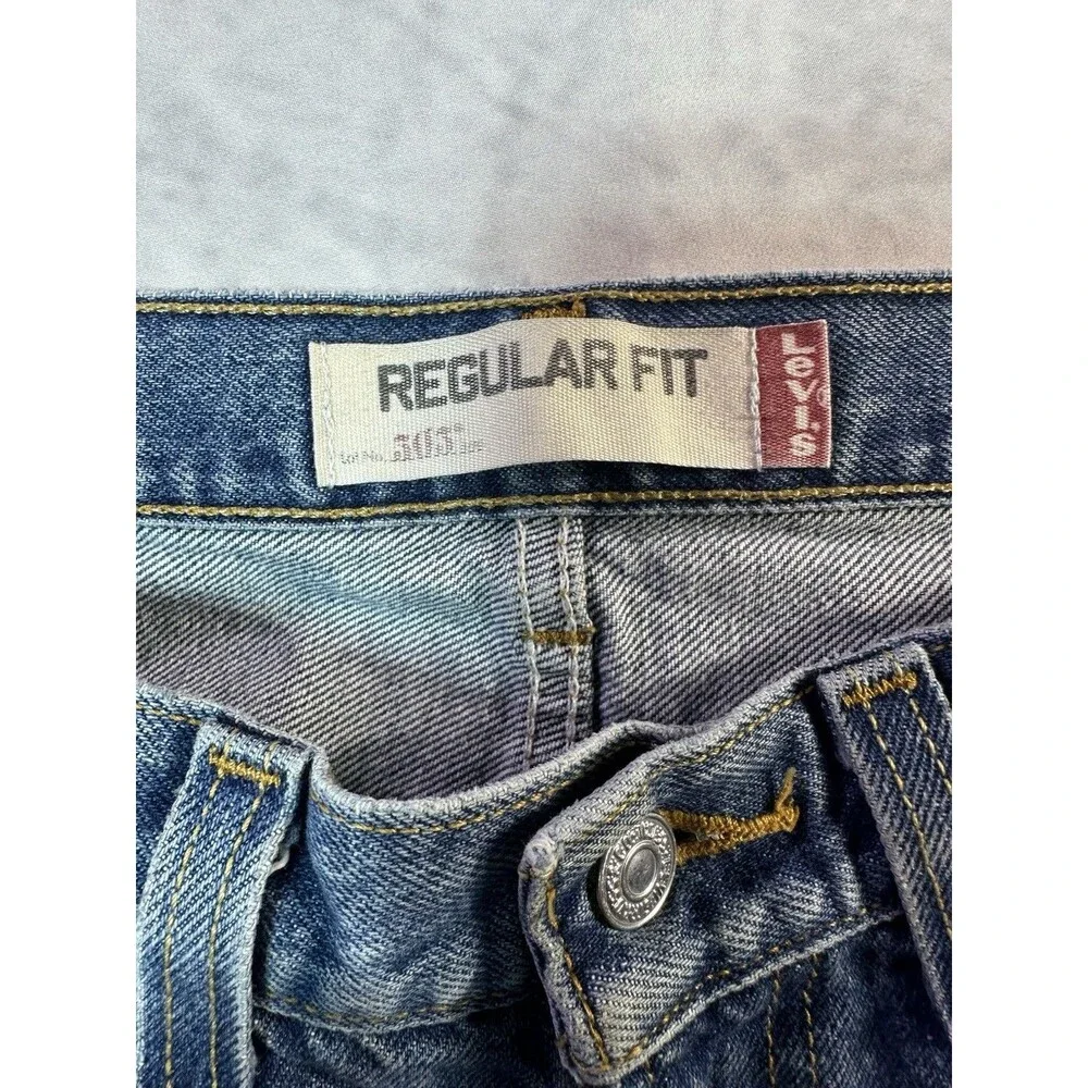 Levi’s 505 Regular Straight Leg Blue Denim Jeans 31x30 Y2K Vintage